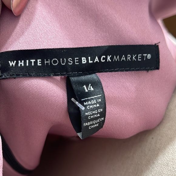 WHITE HOUSE BLACK MARKET Multi-colored Floral Midi Dress with Pleated Ruffle Hem - Picture 6 of 8